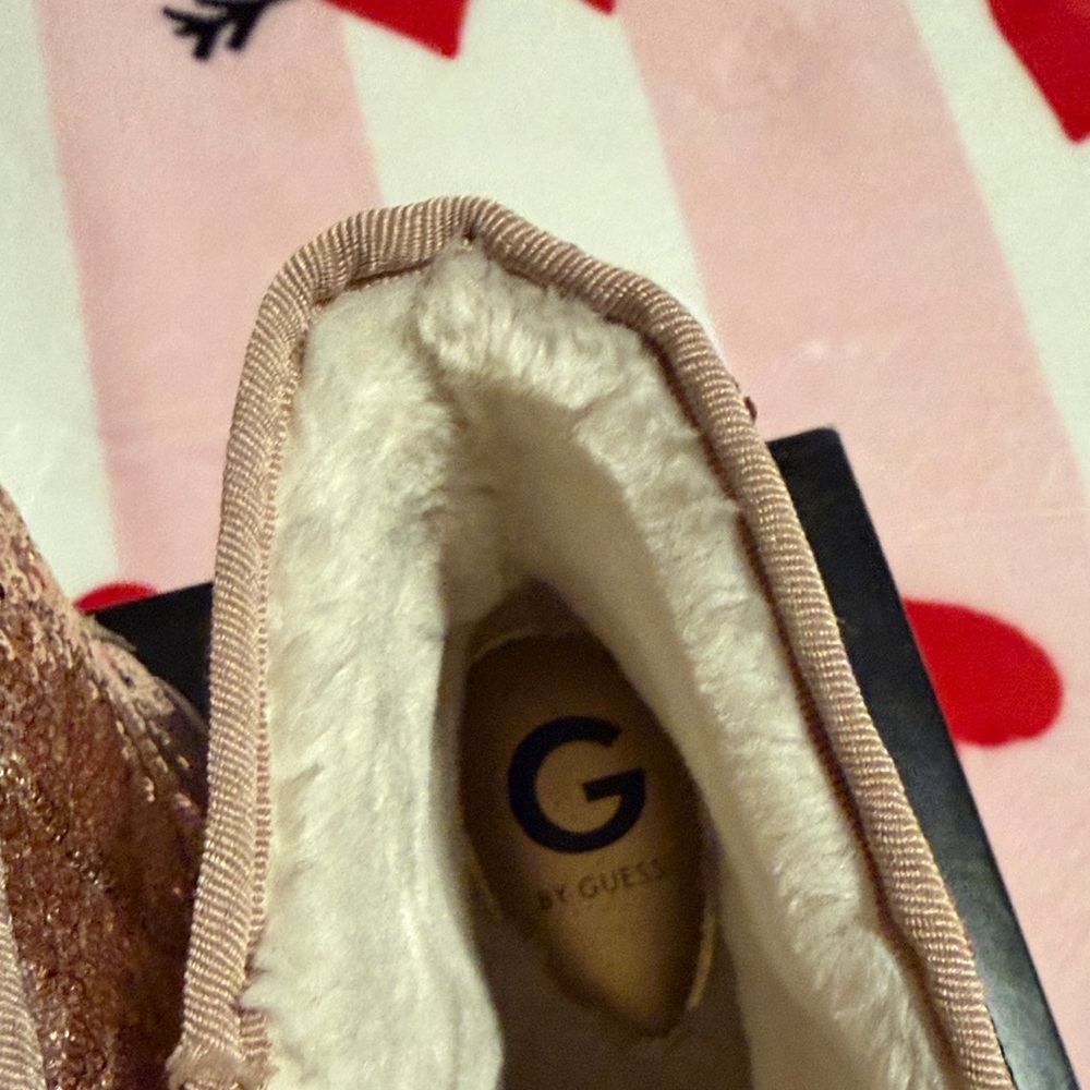 Guess Sequin Ankle Boots snow boots- golden/ rose gold - Picture 7 of 8